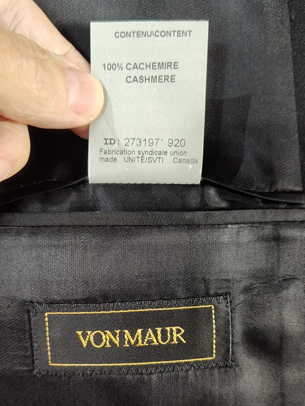 Lanificio Columbo Italy Pure Black Cashmere Mens Blazer Like New